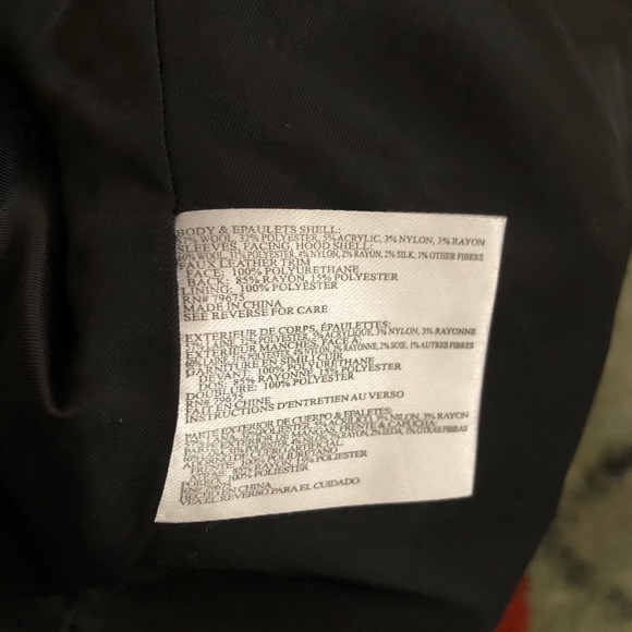 Wool Blend Zip Front Coat with Hood - Picture 11 of 11